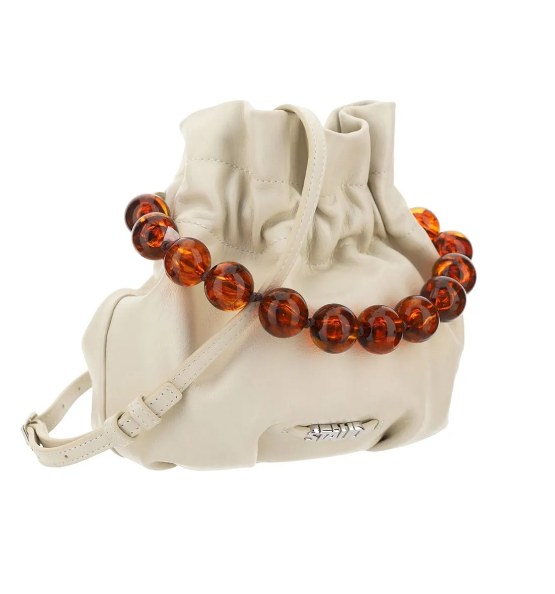 Staud Grace Logo Lettering Satchel Bag