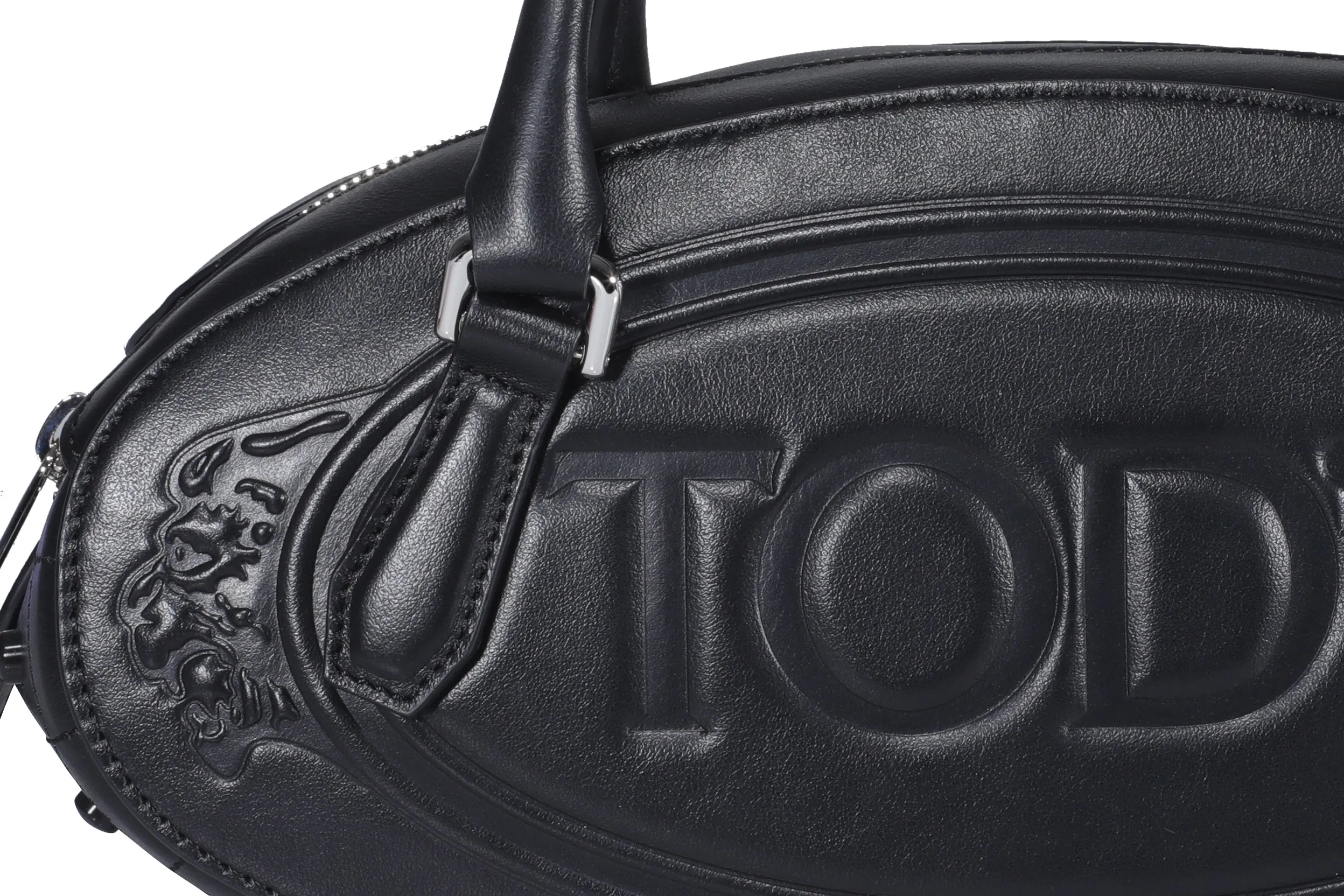 Tod's Boston Logo Embossed Tote Bag