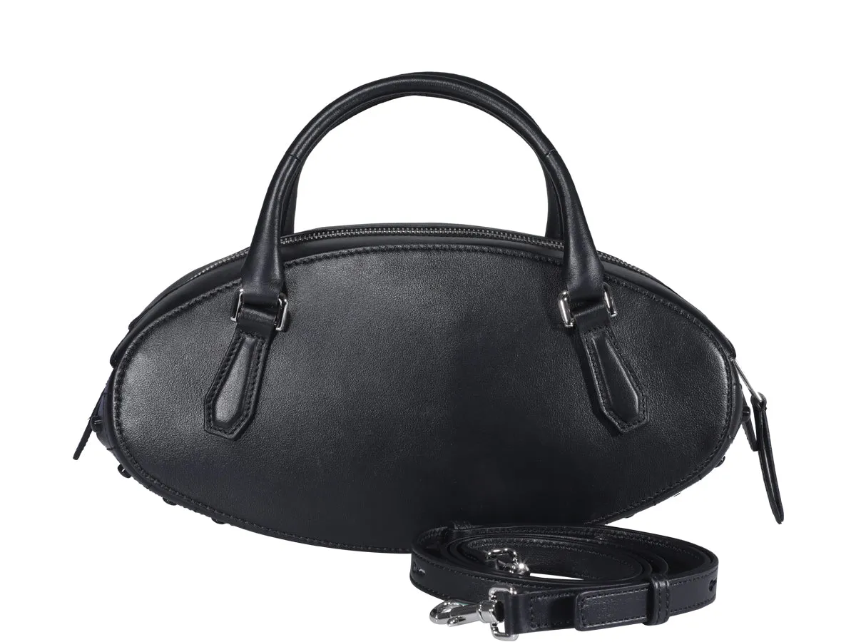Tod's Boston Logo Embossed Tote Bag