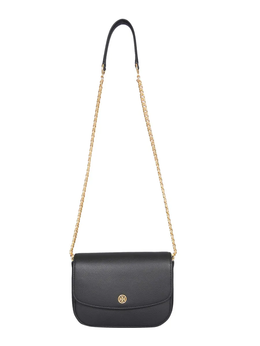 Tory Burch Logo-Plaque Chain-Linked Crossbody Bag