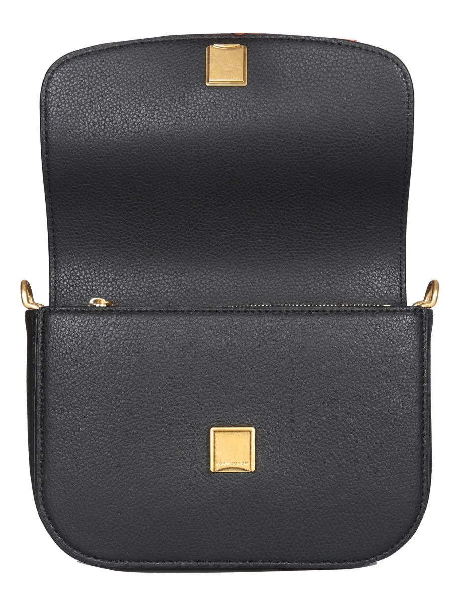 Tory Burch Logo-Plaque Chain-Linked Crossbody Bag