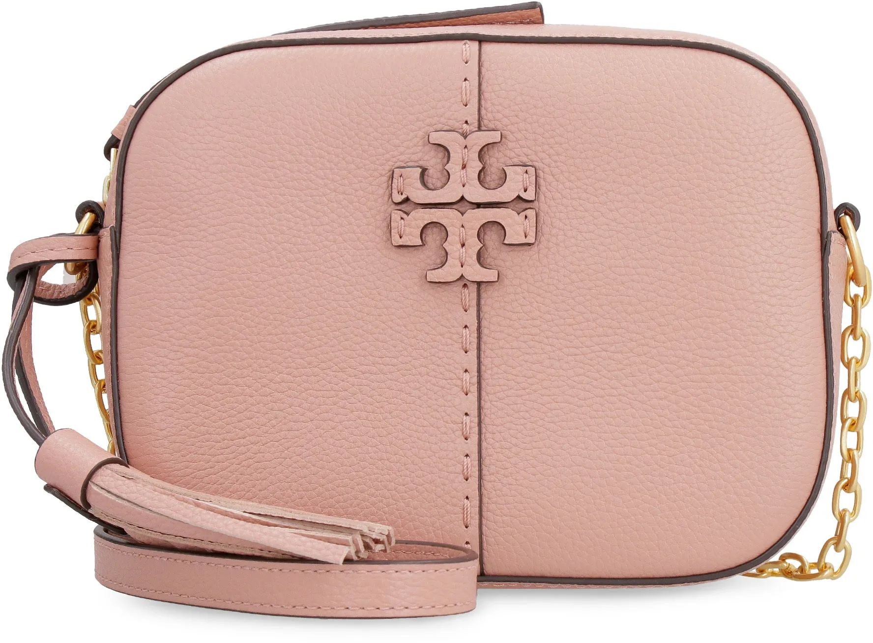 Tory Burch Logo Plaque Zipped Camera Bag