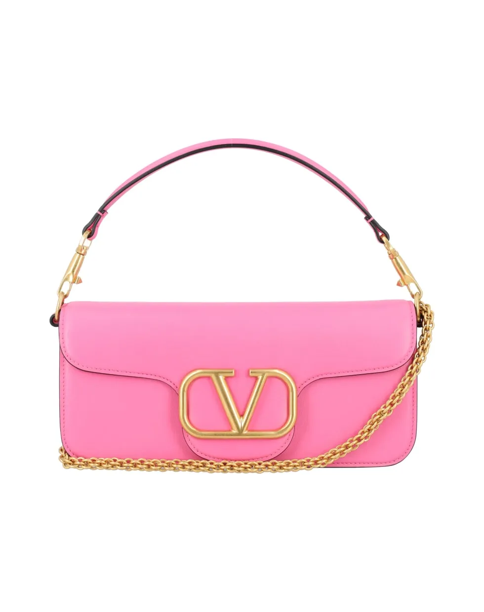 Valentino VLogo Plaque Chain Linked Clutch Bag