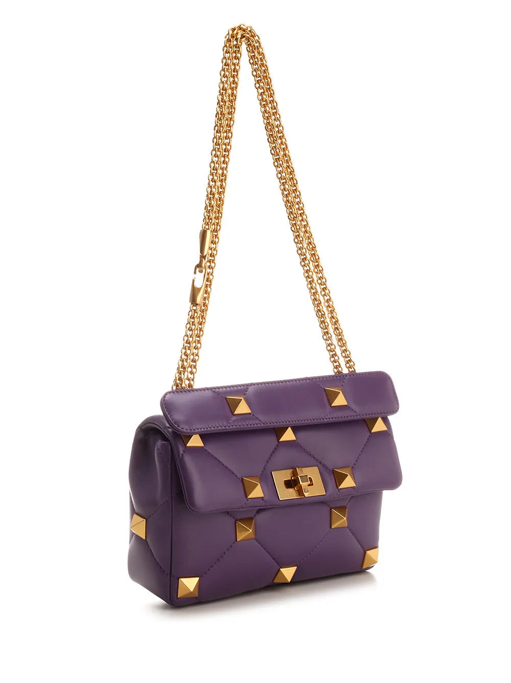 ValentinoGaravani Roman Stud Chained Medium Shoulder Bag