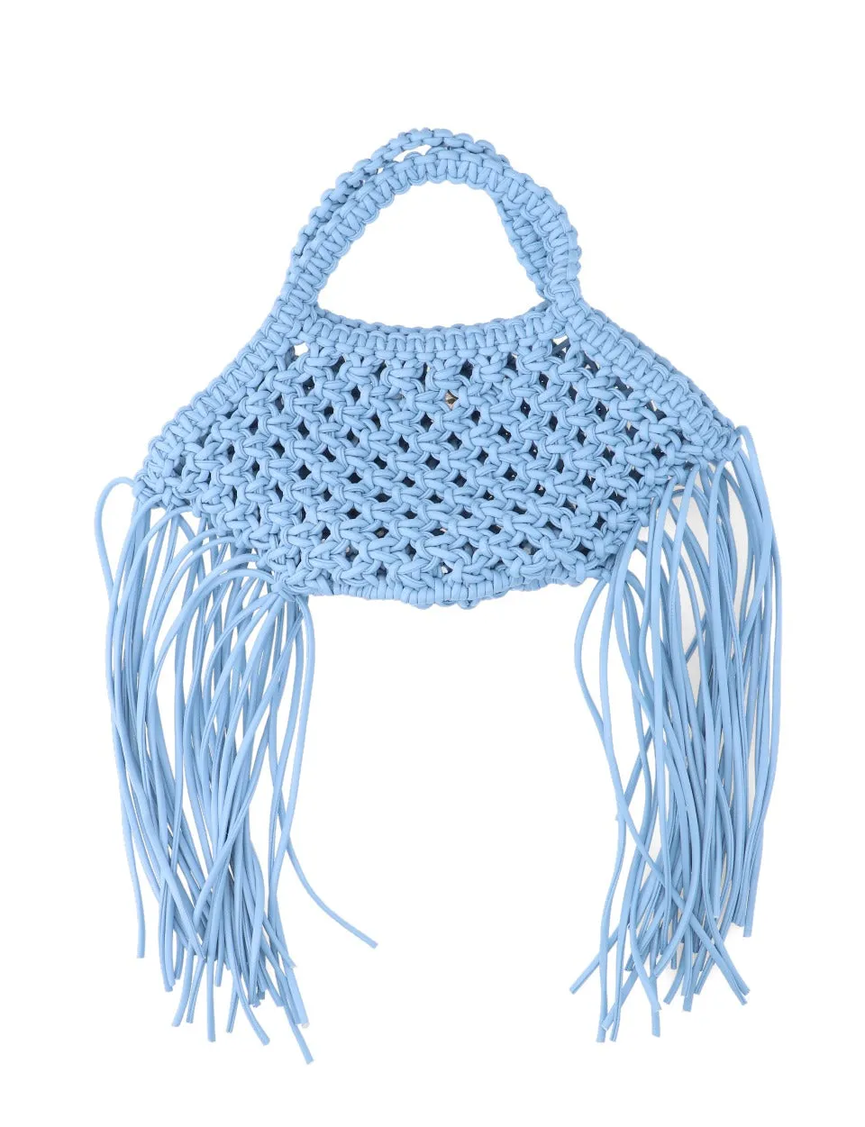 Yuzefi Fringes Detailed Woven Mini Tote Bag